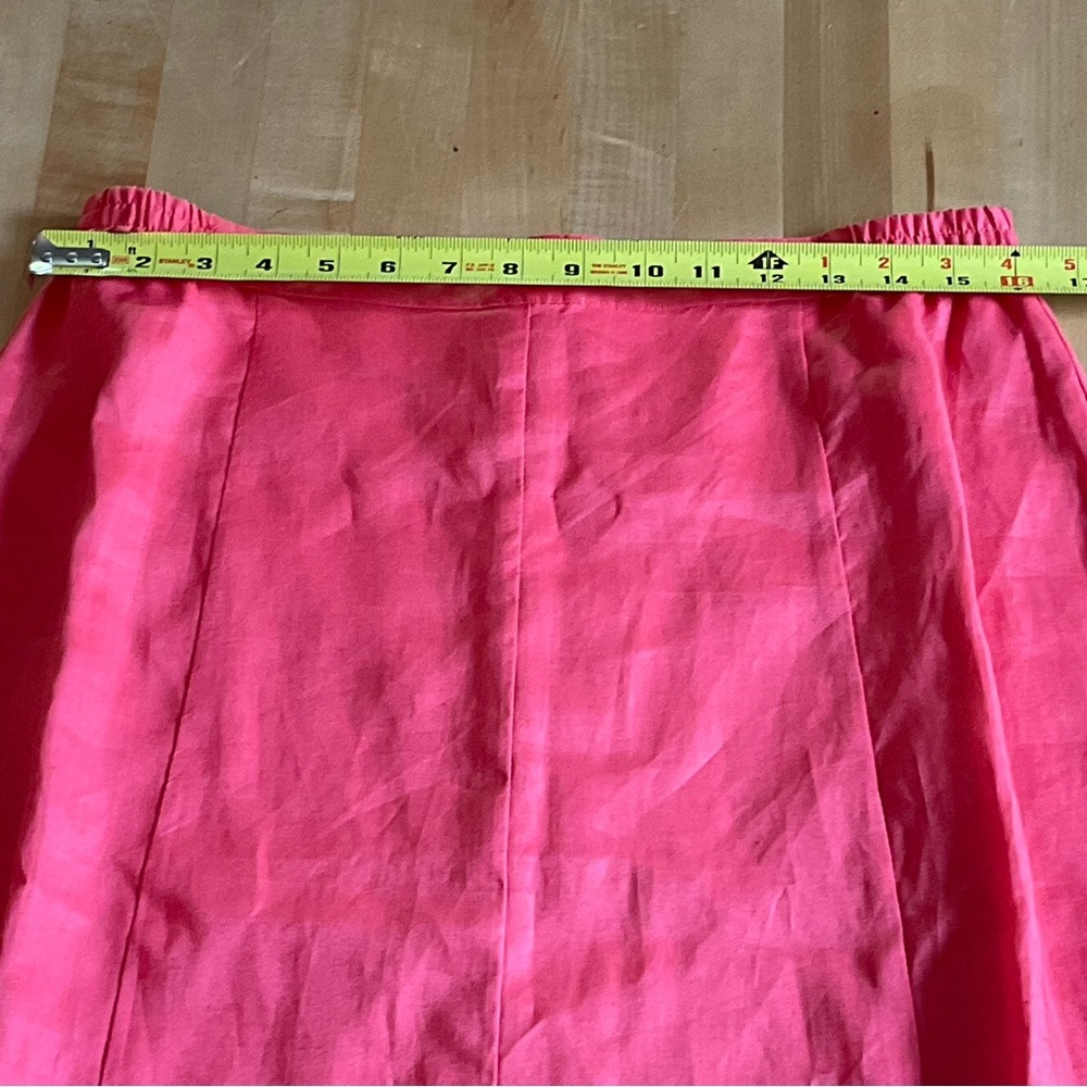 Lino USA Linen Skirt Set NWT Coral Embroidered Resort Set Coastal Midi 2-piece - Picture 10 of 16